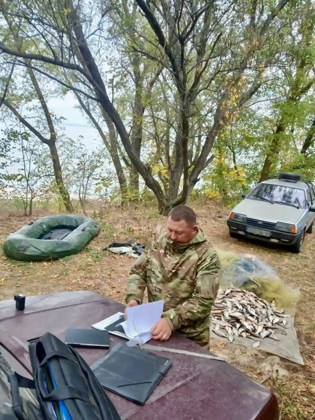 На Кременчуцькому водосховищі затримали браконьєра з уловом на 900 тисяч гривень