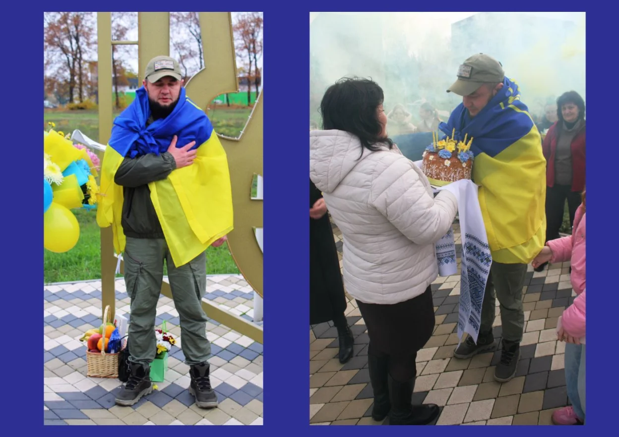 На Кіровоградщині у Долинській зустріли звільненого з полону Олега Найденка