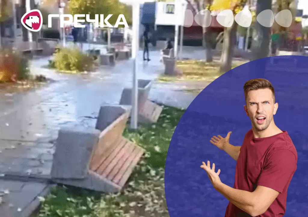 Поліція встановила особу хулігана, який перевернув 13 лавок у Центральному сквері Кропивницького