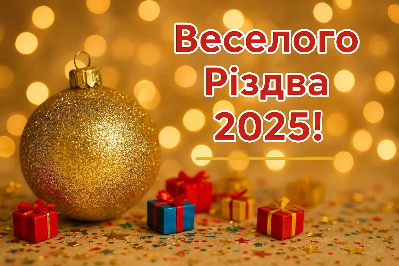 Привітання з різдвом 2025