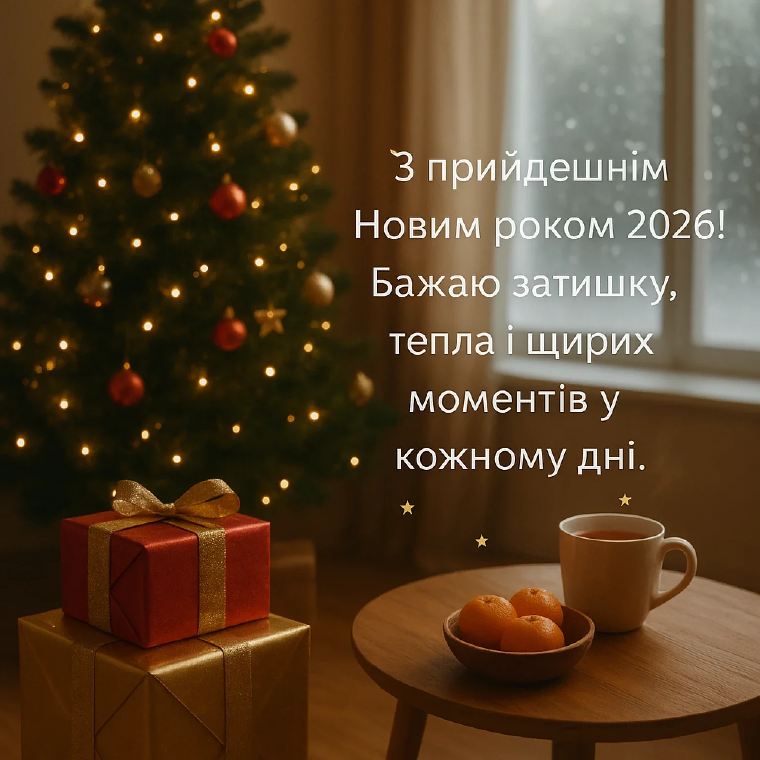 Привітання з прийдешнім новим роком 2026