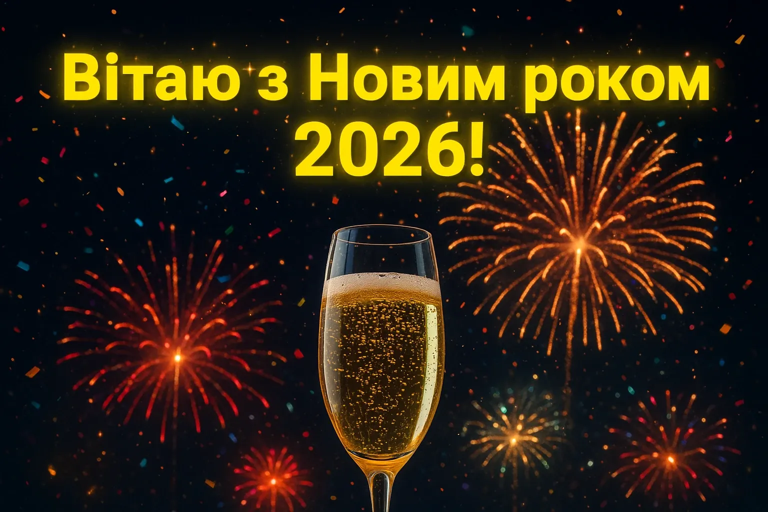 Привітання з прийдешнім новим роком 2026