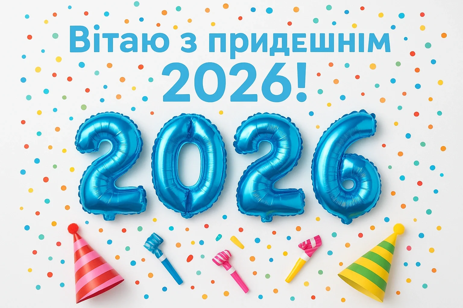 Привітання з прийдешнім новим роком 2026