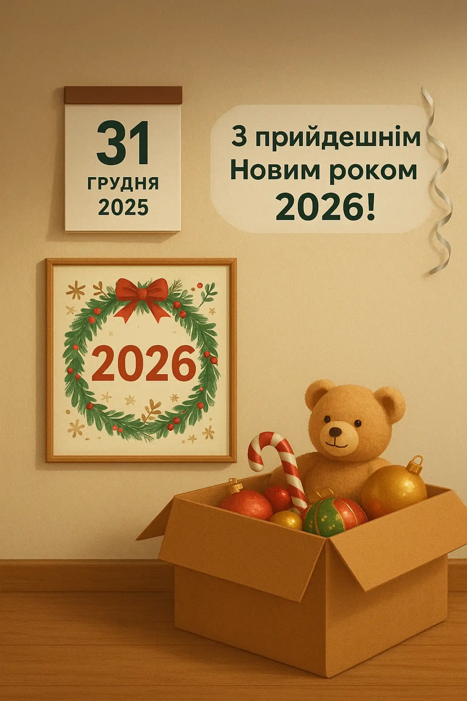 Привітання з прийдешнім новим роком 2026
