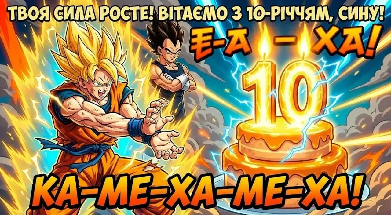 Привітання з днем народження для сина на 10 років