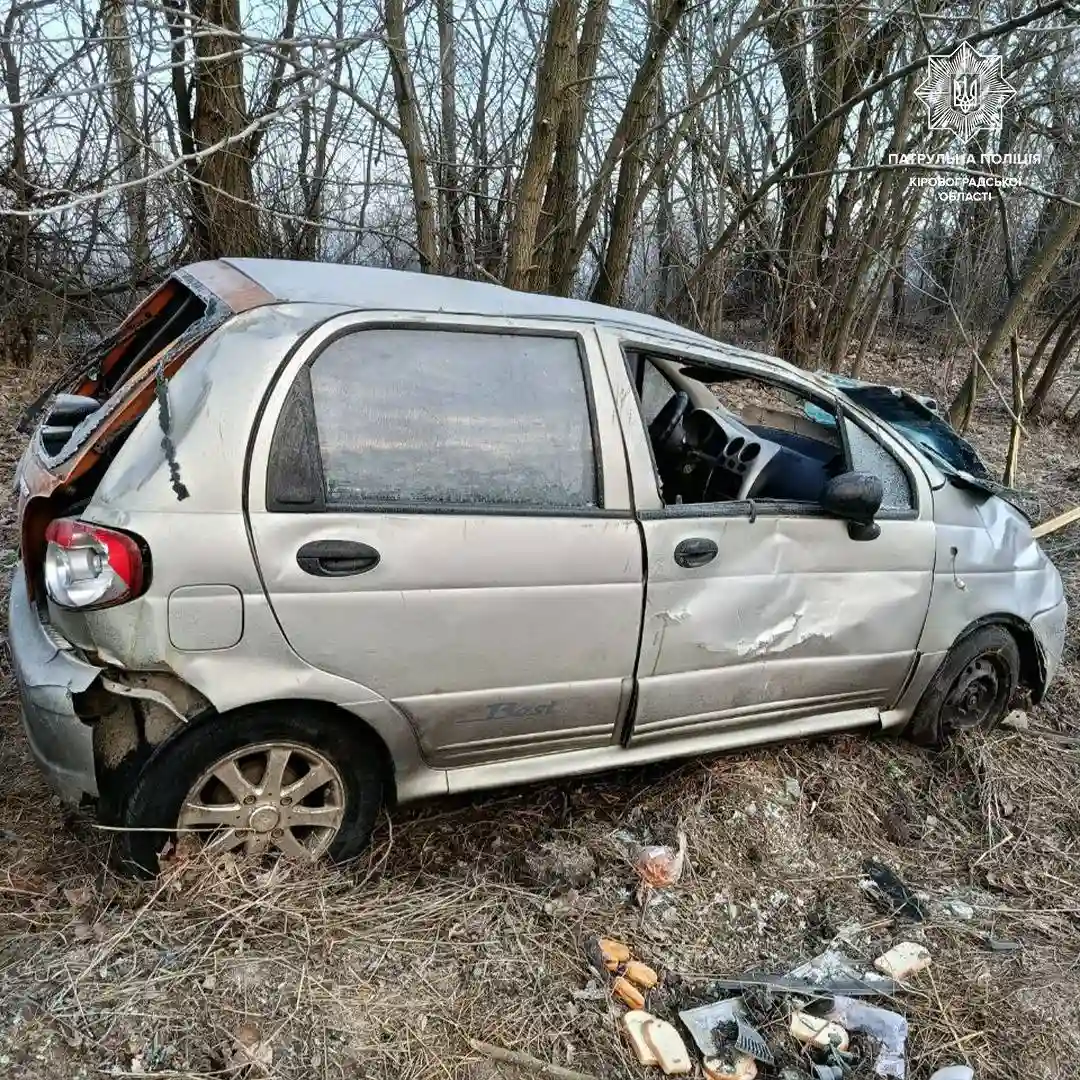 Нічна аварія під Созонівкою: Daewoo Matiz перекинувся, обійшлося без травм