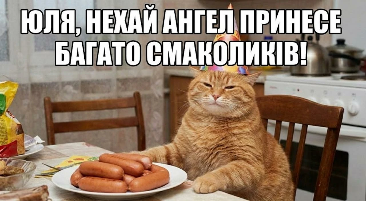 Привітання з днем ангела для Юлії