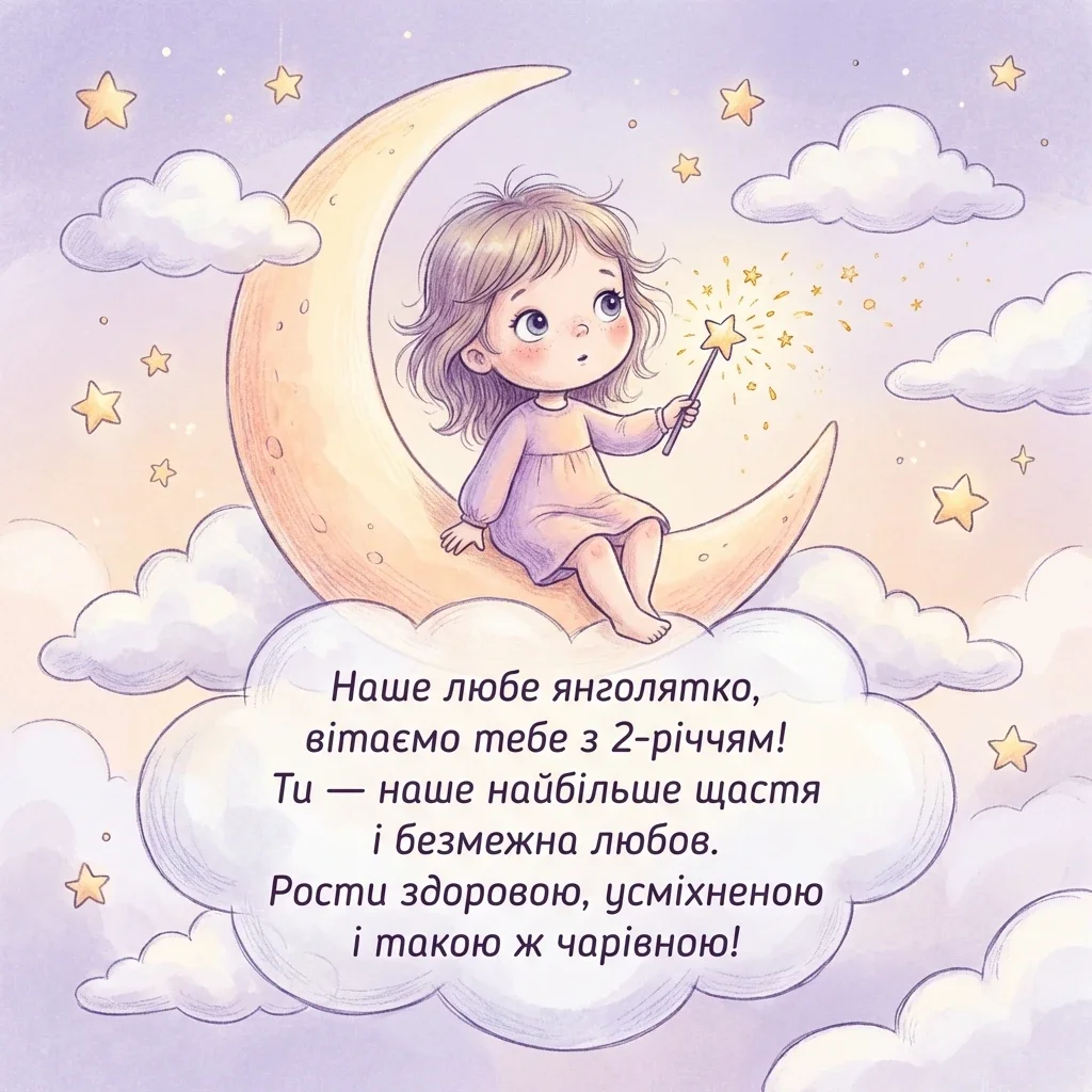 з днем народження внучки 2 роки