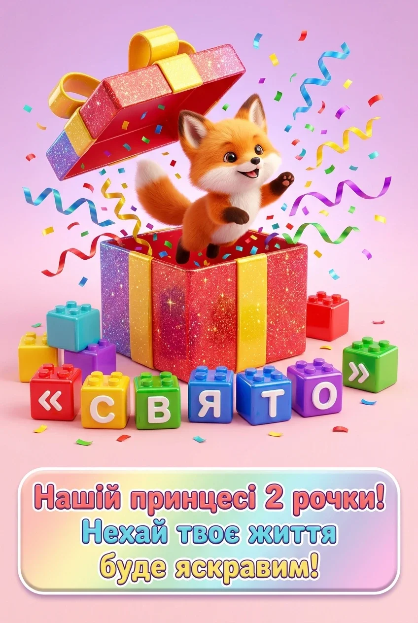 з днем народження внучки 2 роки