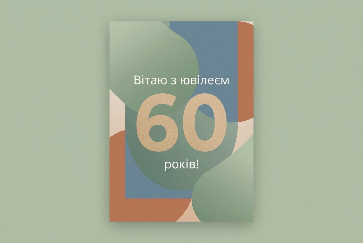 привітання з ювілеєм 60 років