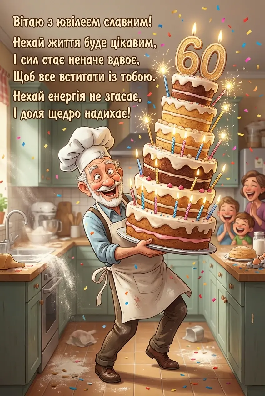 привітання з ювілеєм 60 років