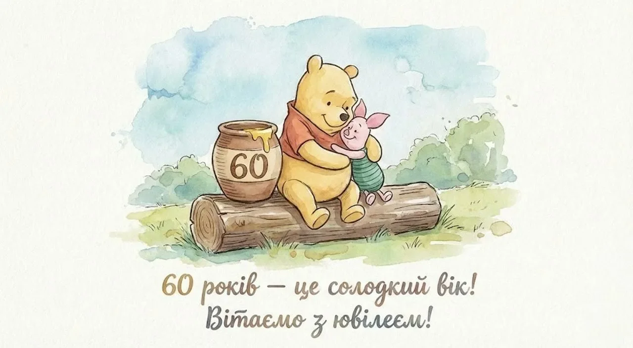 Привітання з ювілеєм на 60 років