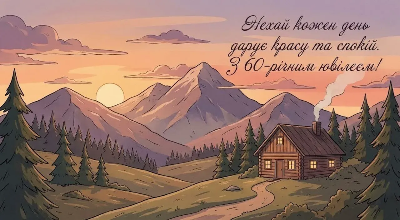 Привітання з ювілеєм на 60 років