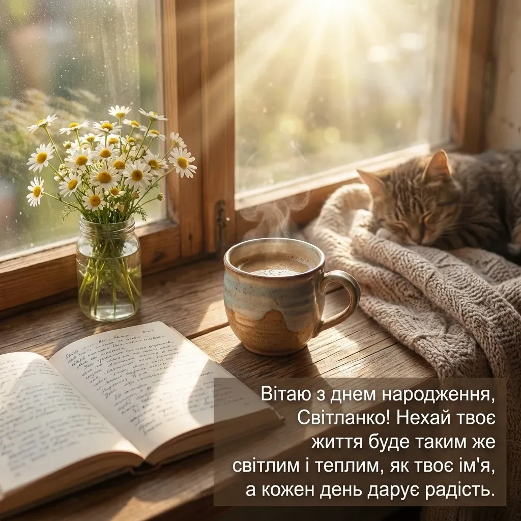 листівка з днем народження світлана