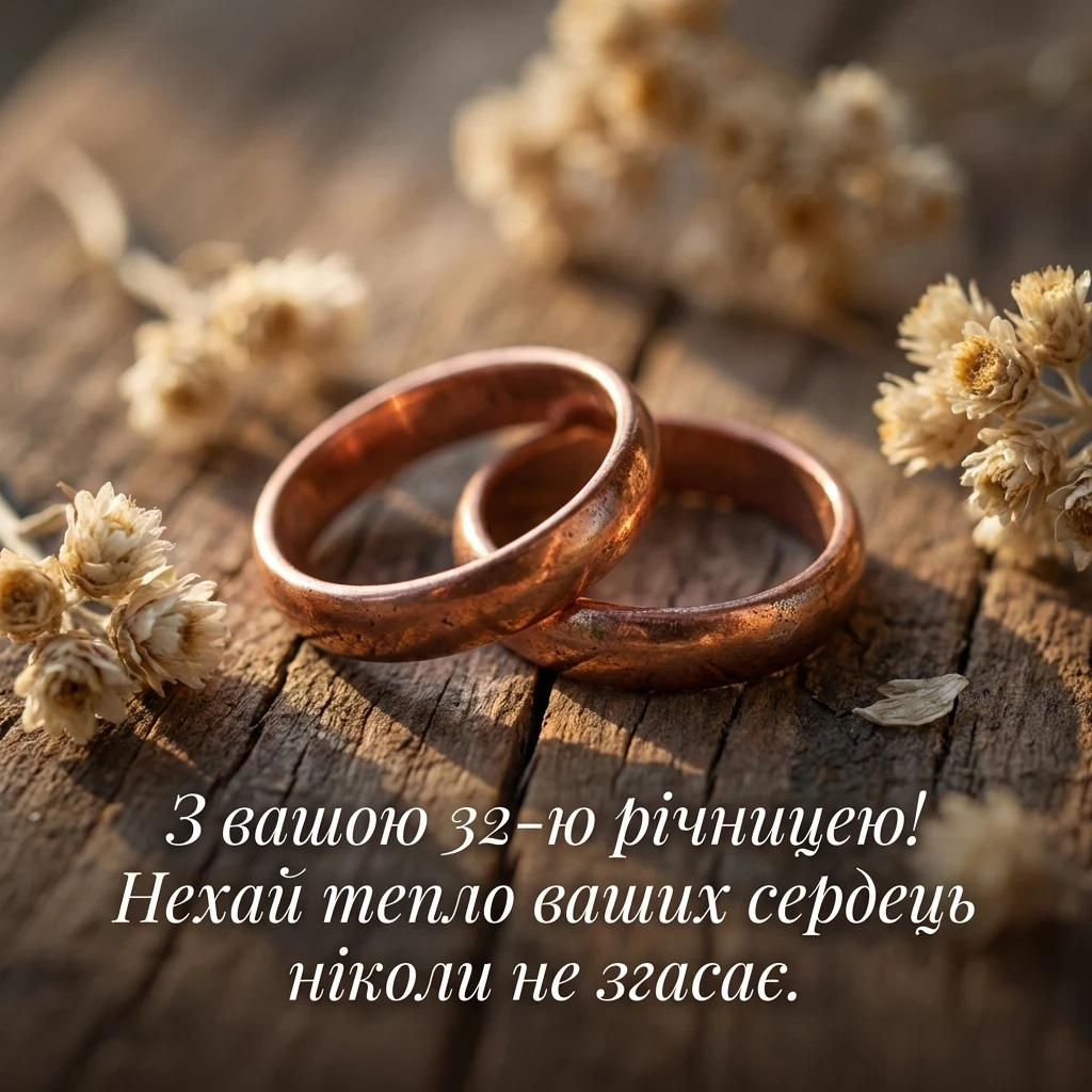 з річницею мідне весілля 32 роки
