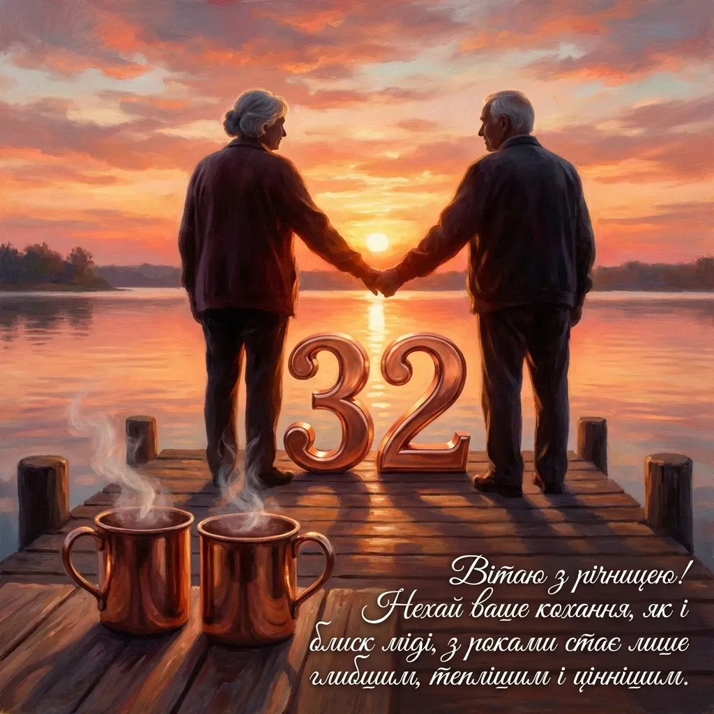 з річницею мідне весілля 32 роки