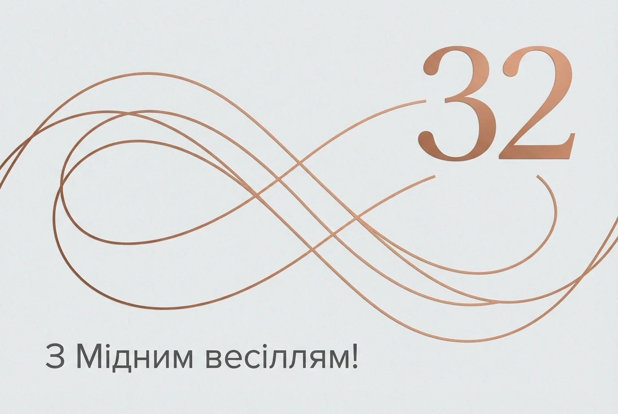 з річницею мідне весілля 32 роки