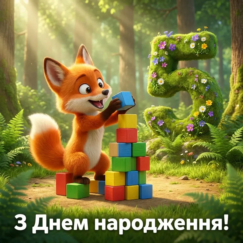 вітання з днем народження 5 років