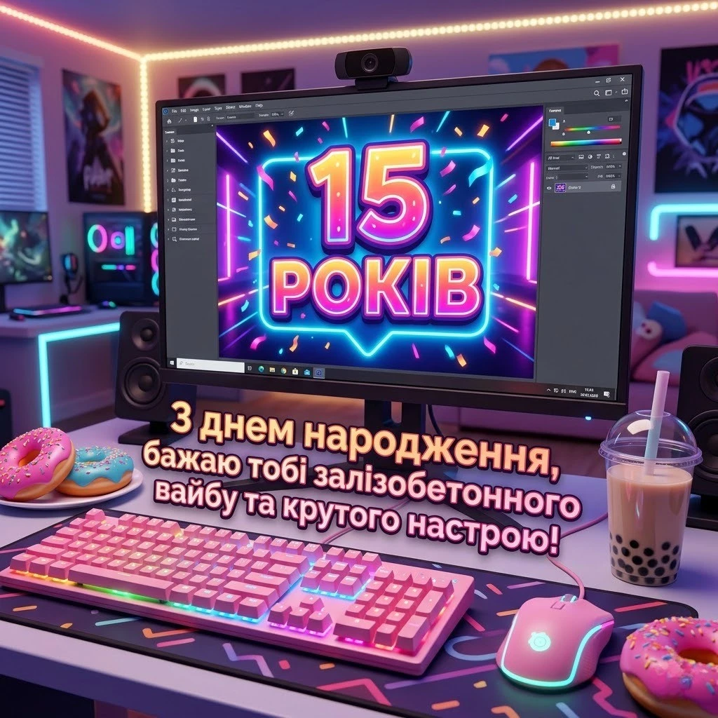 15 років — особлива дата: яскраві листівки та щирі слова для дівчини
