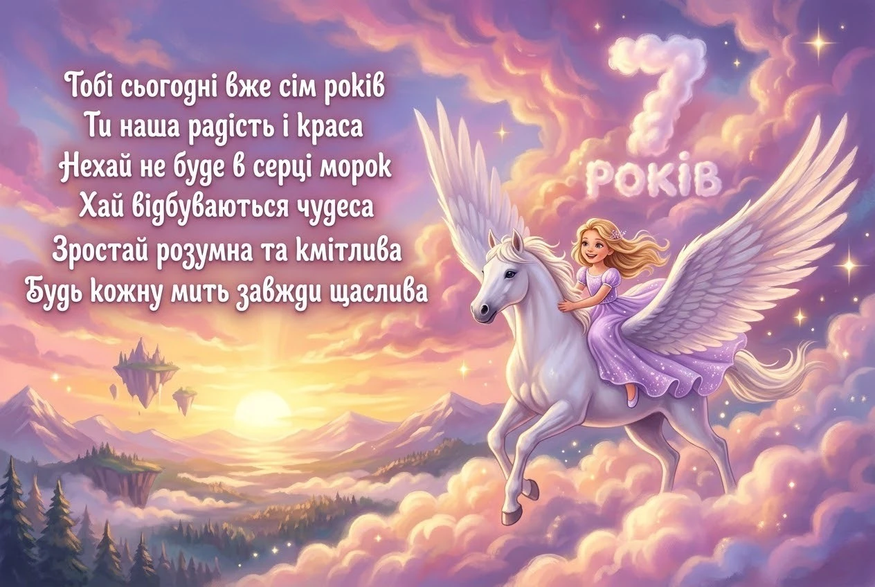 Найкращі привітання з 7-річчям дівчинці: вірші, проза та щирі слова