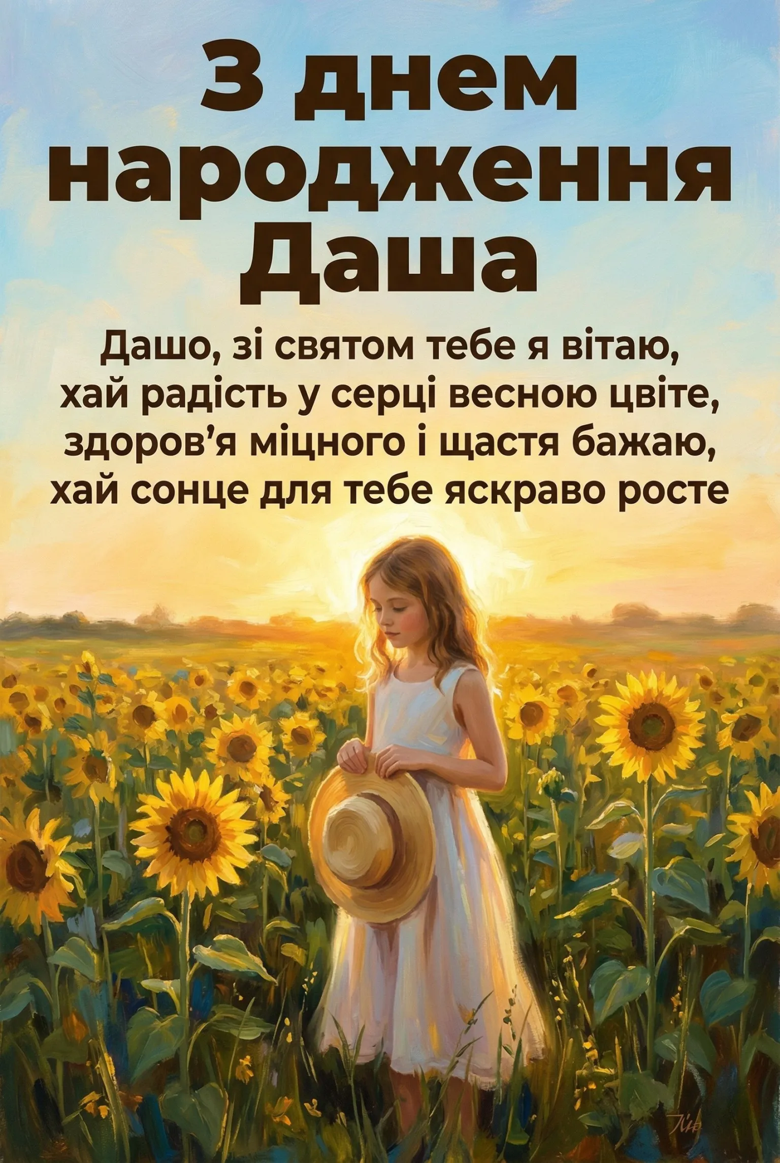 Вітаю з днем народження, Даша: щирі побажання та теплі слова