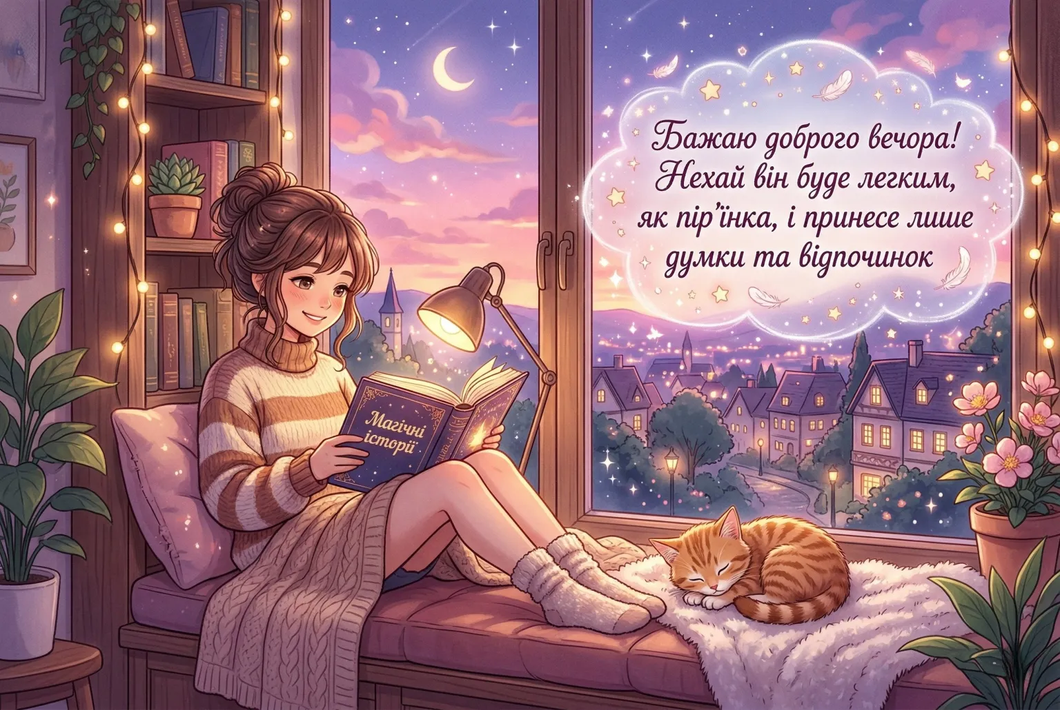 Доброго тихого вечора: найкращі картинки та душевні побажання для затишного відпочинку