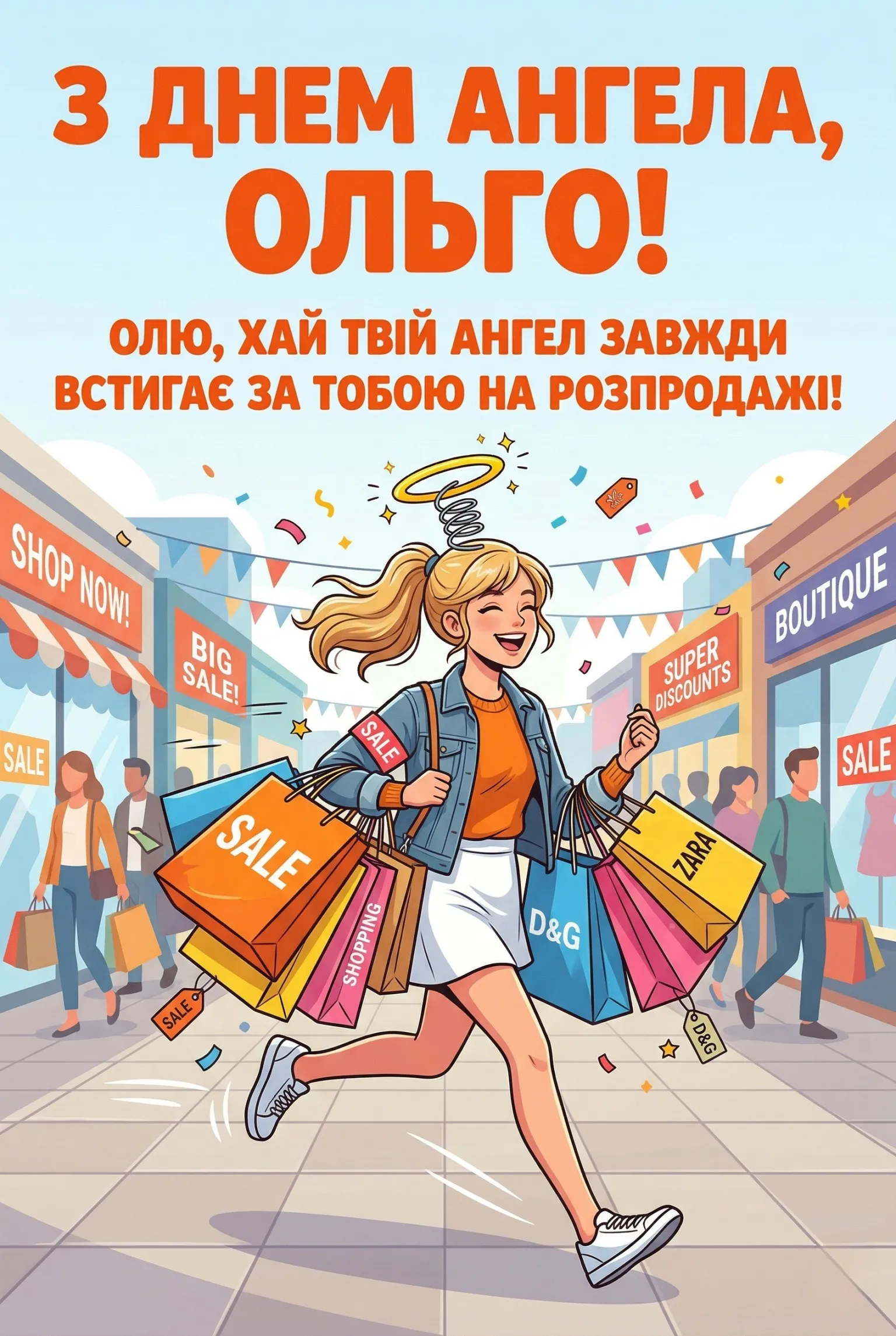 Оригінальні привітання та картинка з днем ангела Ольги українською
