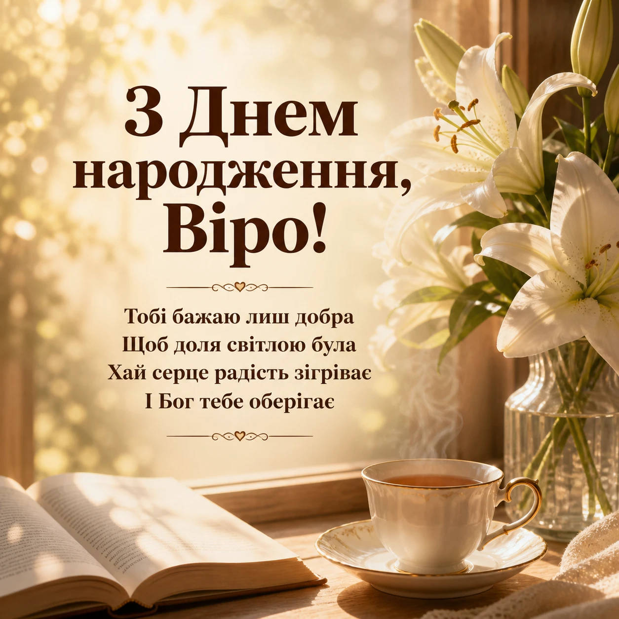 З днем народження, Вірочко! Колекція святкових зображень та слів