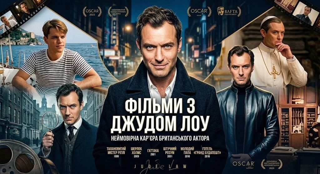 ТОП 20 фільмів з Джудом Лоу різних жанрів