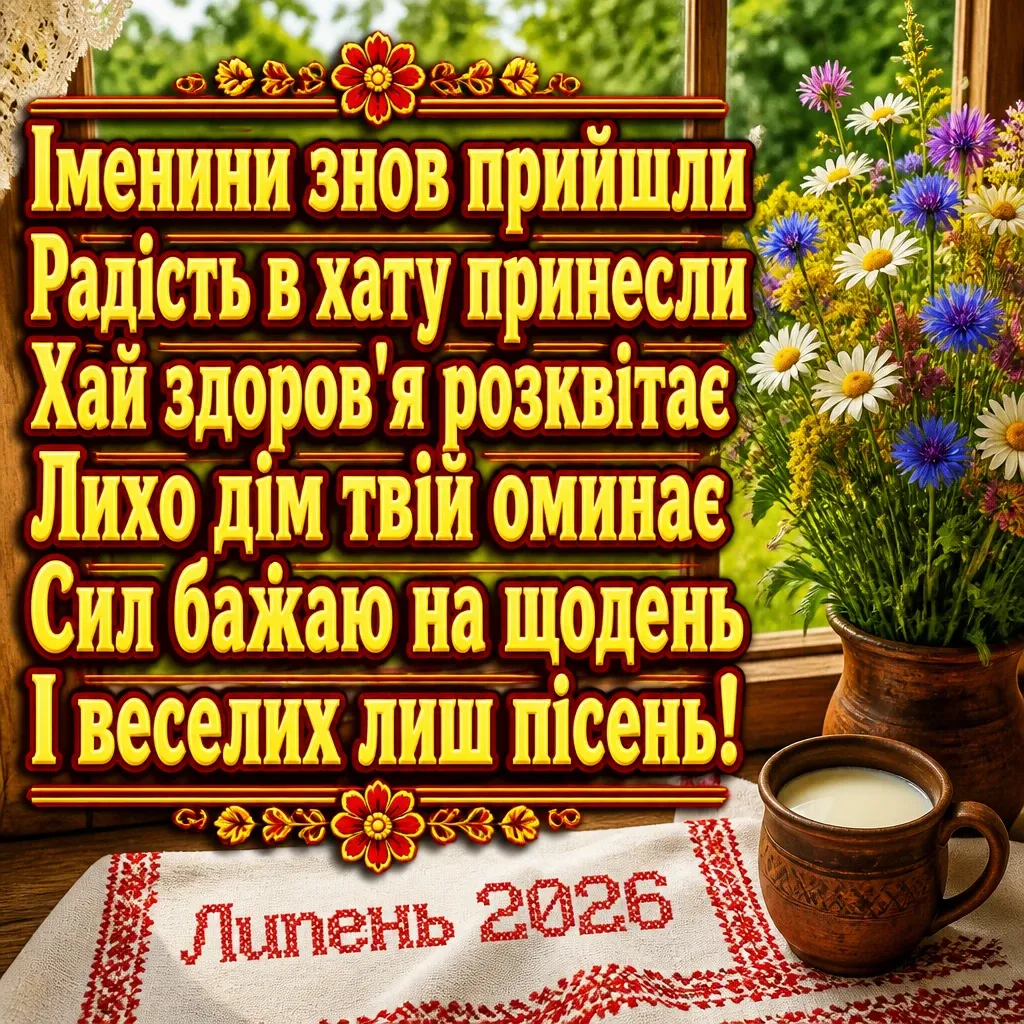 іменини липень 2026