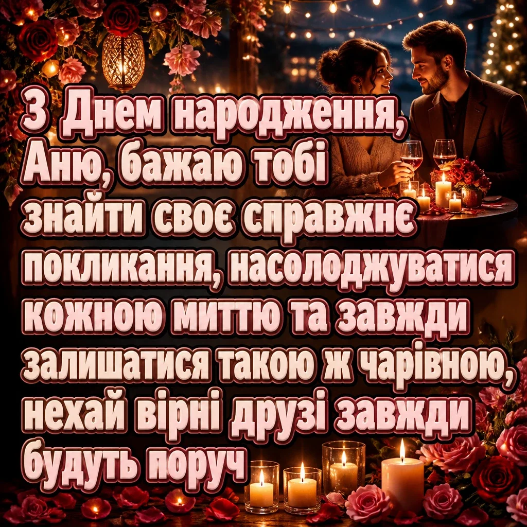 з днем народження аня в прозі