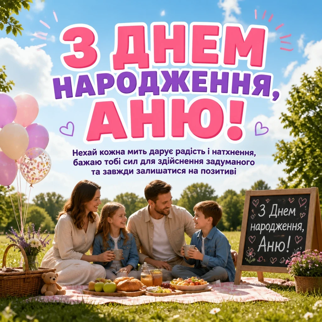 з днем народження аня в прозі