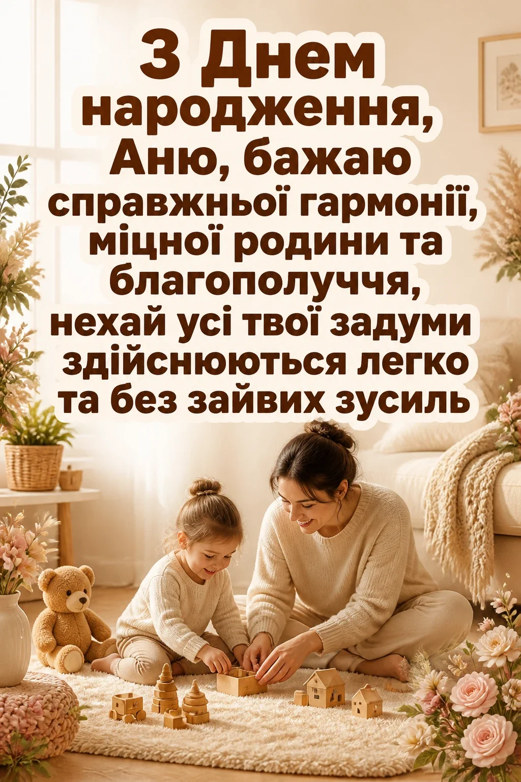 з днем народження аня в прозі