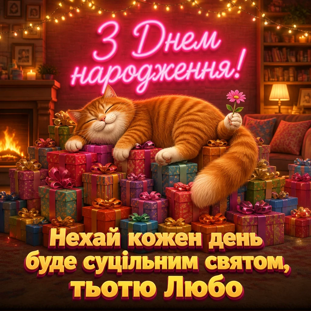 з днем народження тьотя люба