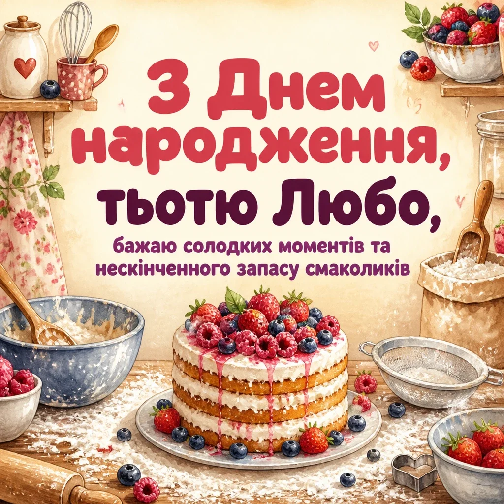 з днем народження тьотя люба