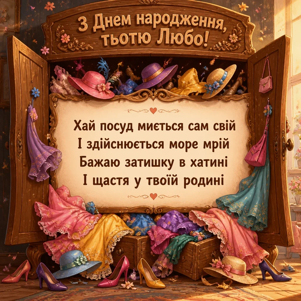 з днем народження тьотя люба