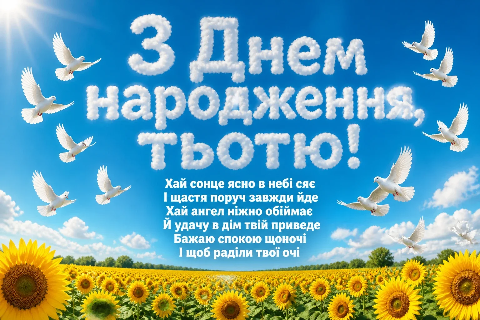 з днем народження тьотя люба