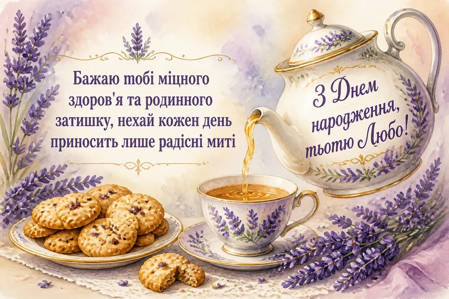 з днем народження тьотя люба