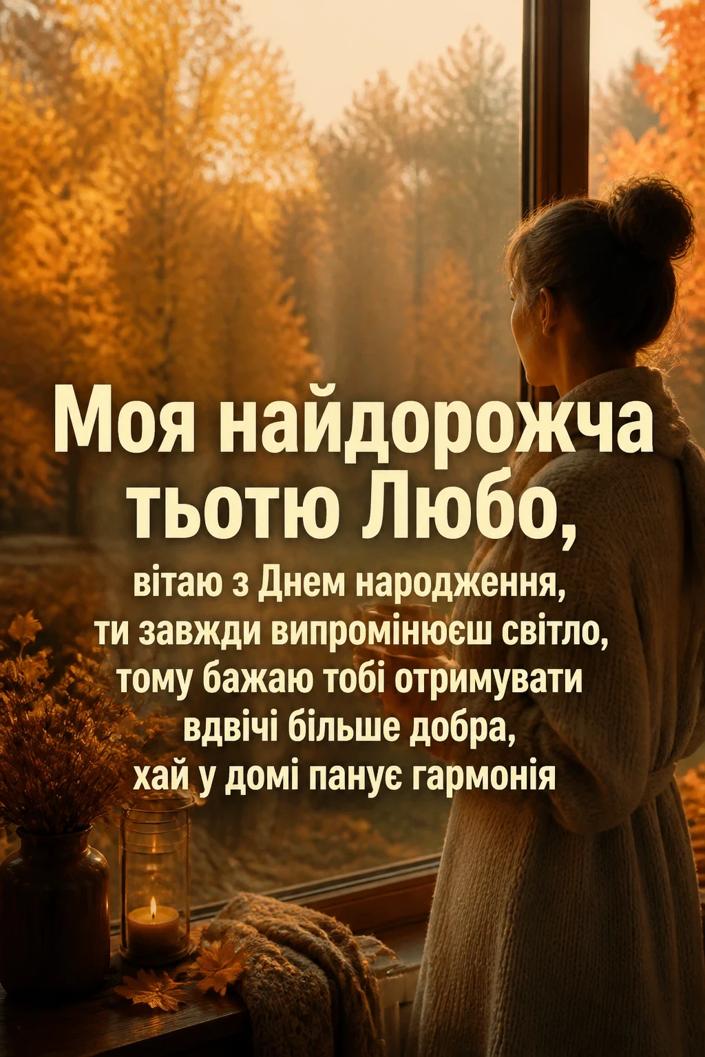 з днем народження тьотя люба