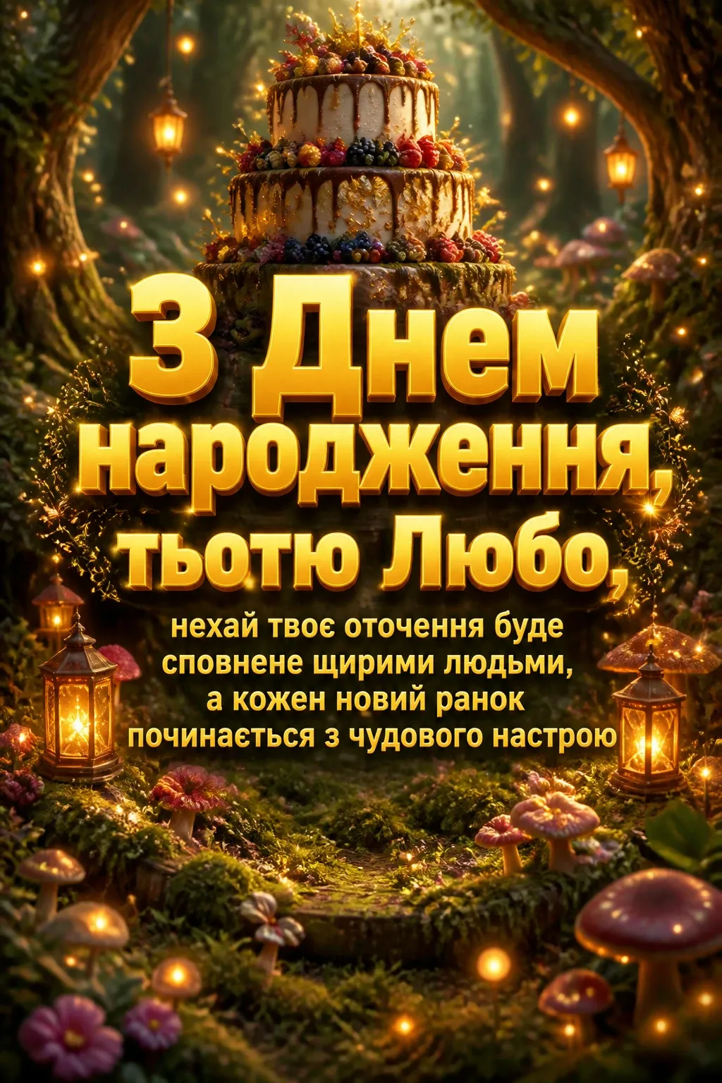 з днем народження тьотя люба