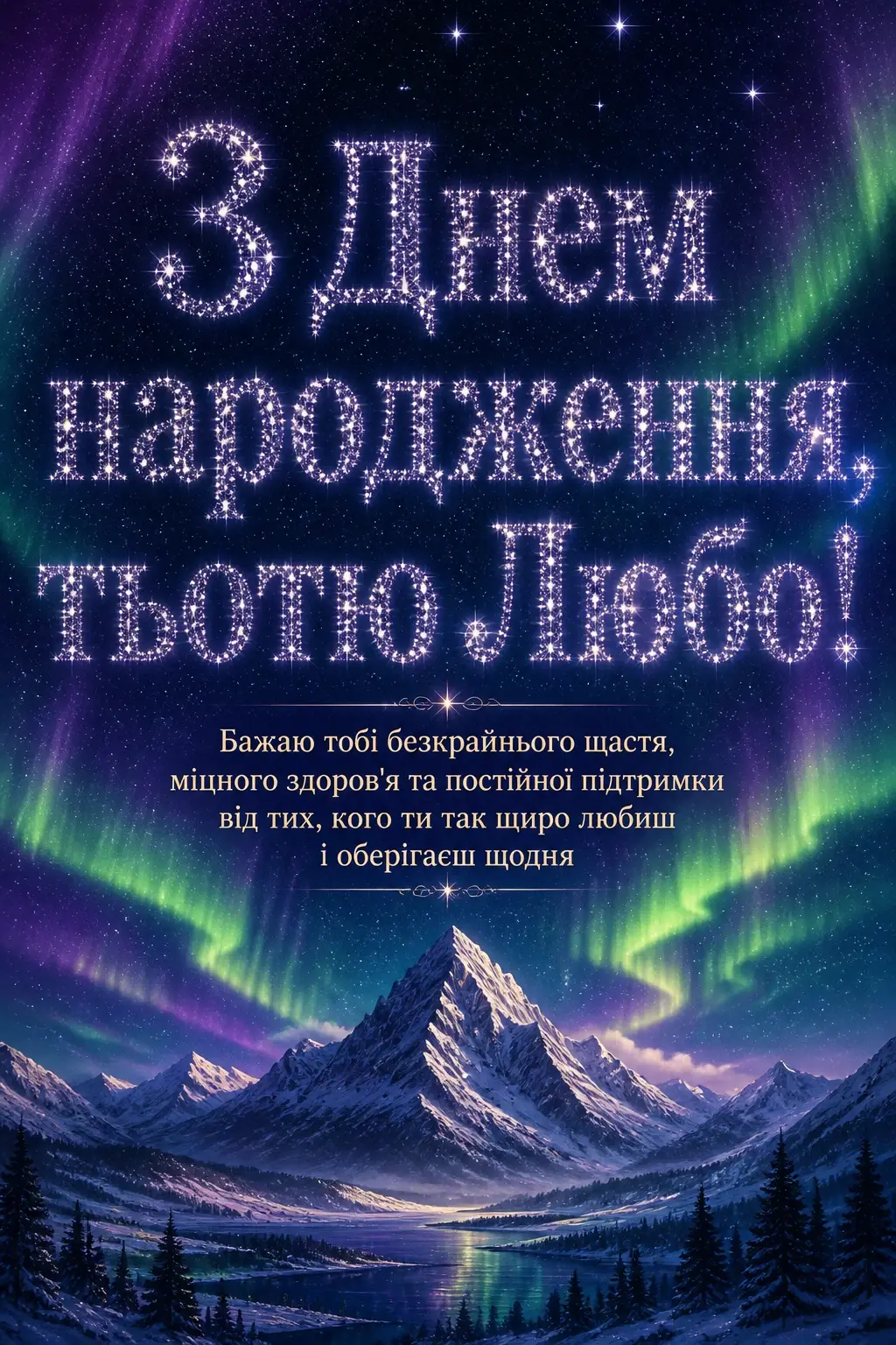 з днем народження тьотя люба