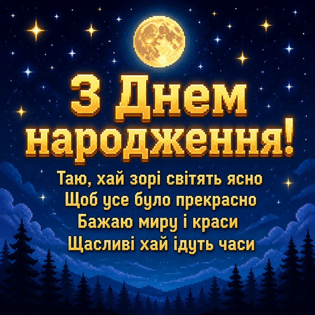 з днем народження таїсія