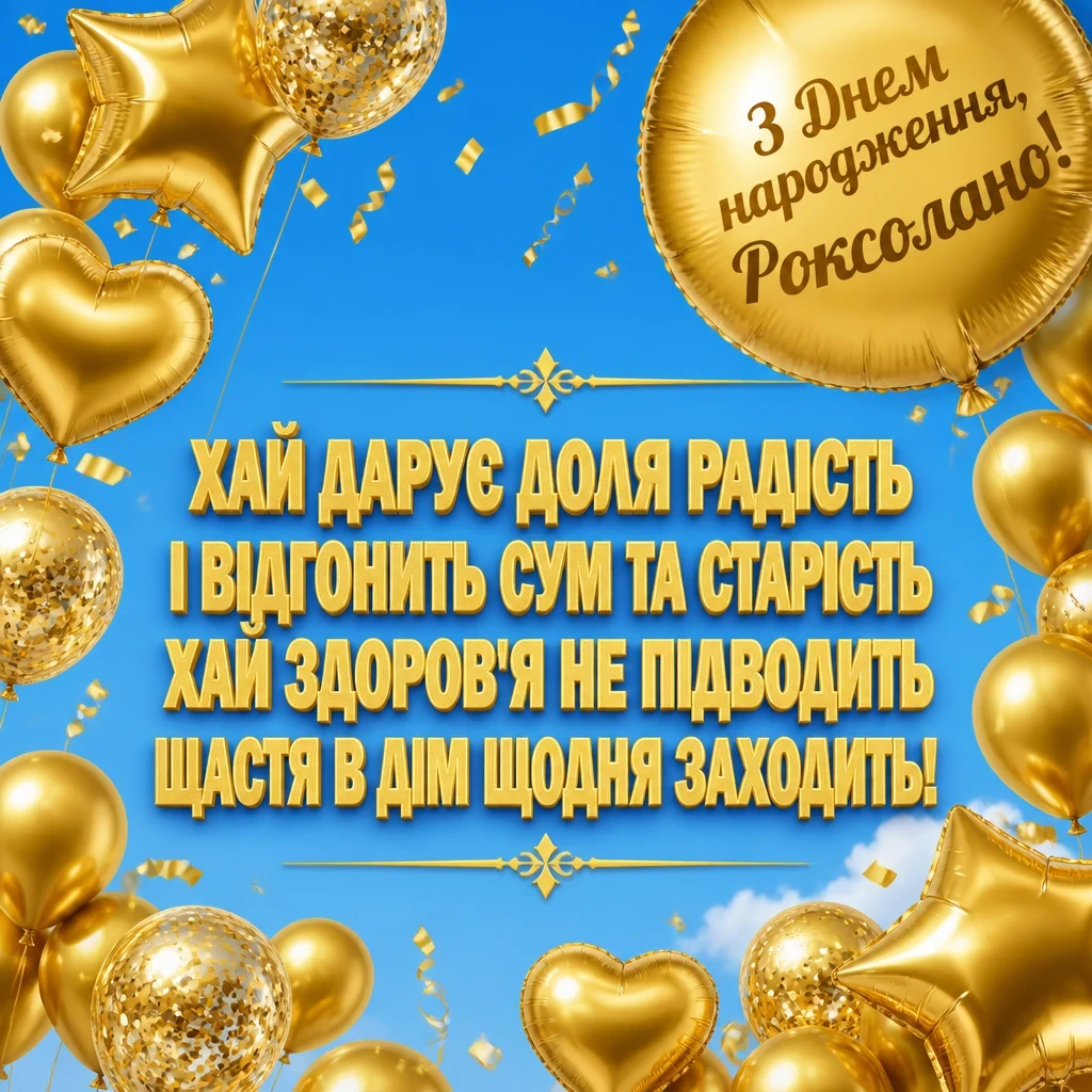 з днем народження роксолана