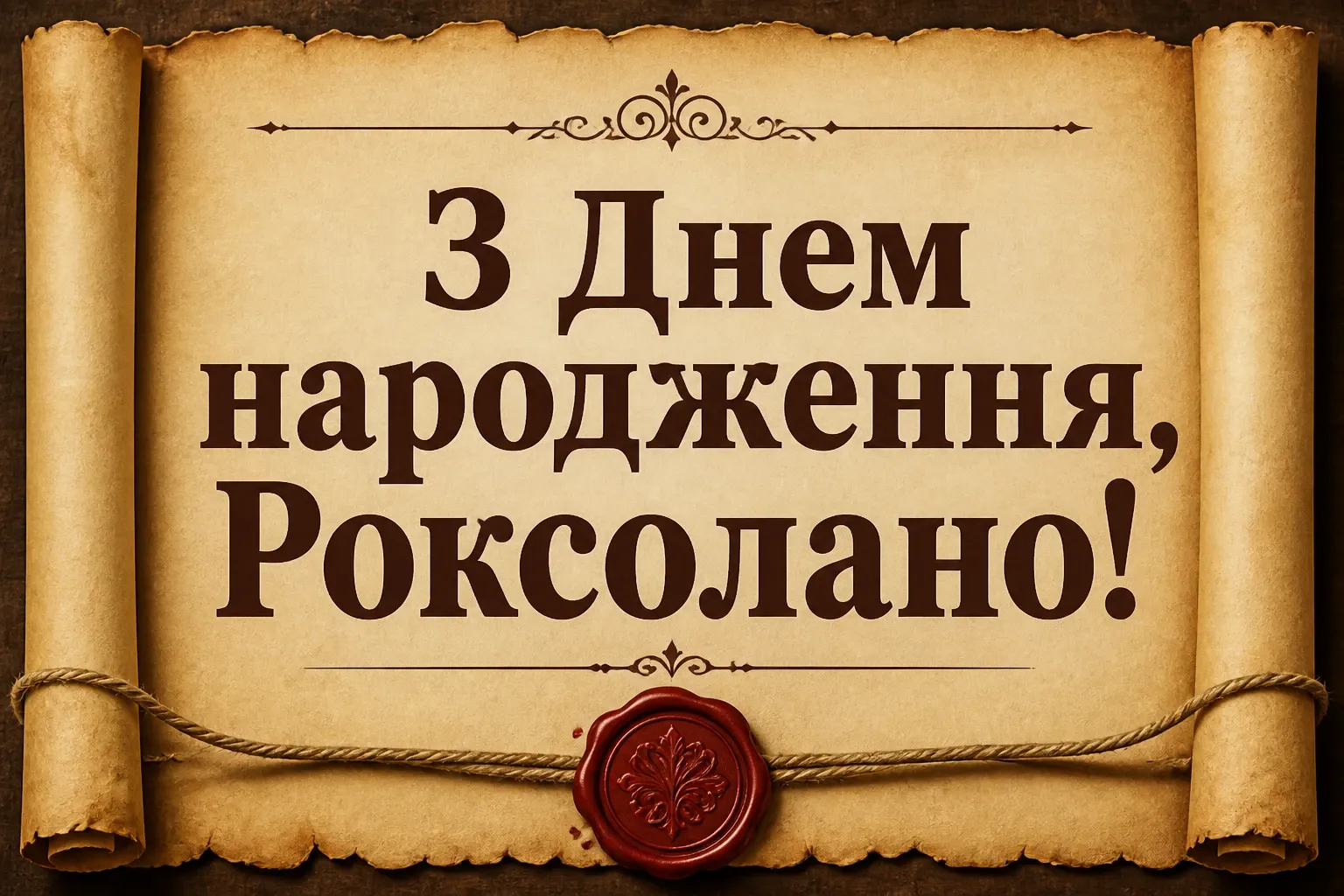 з днем народження роксолана