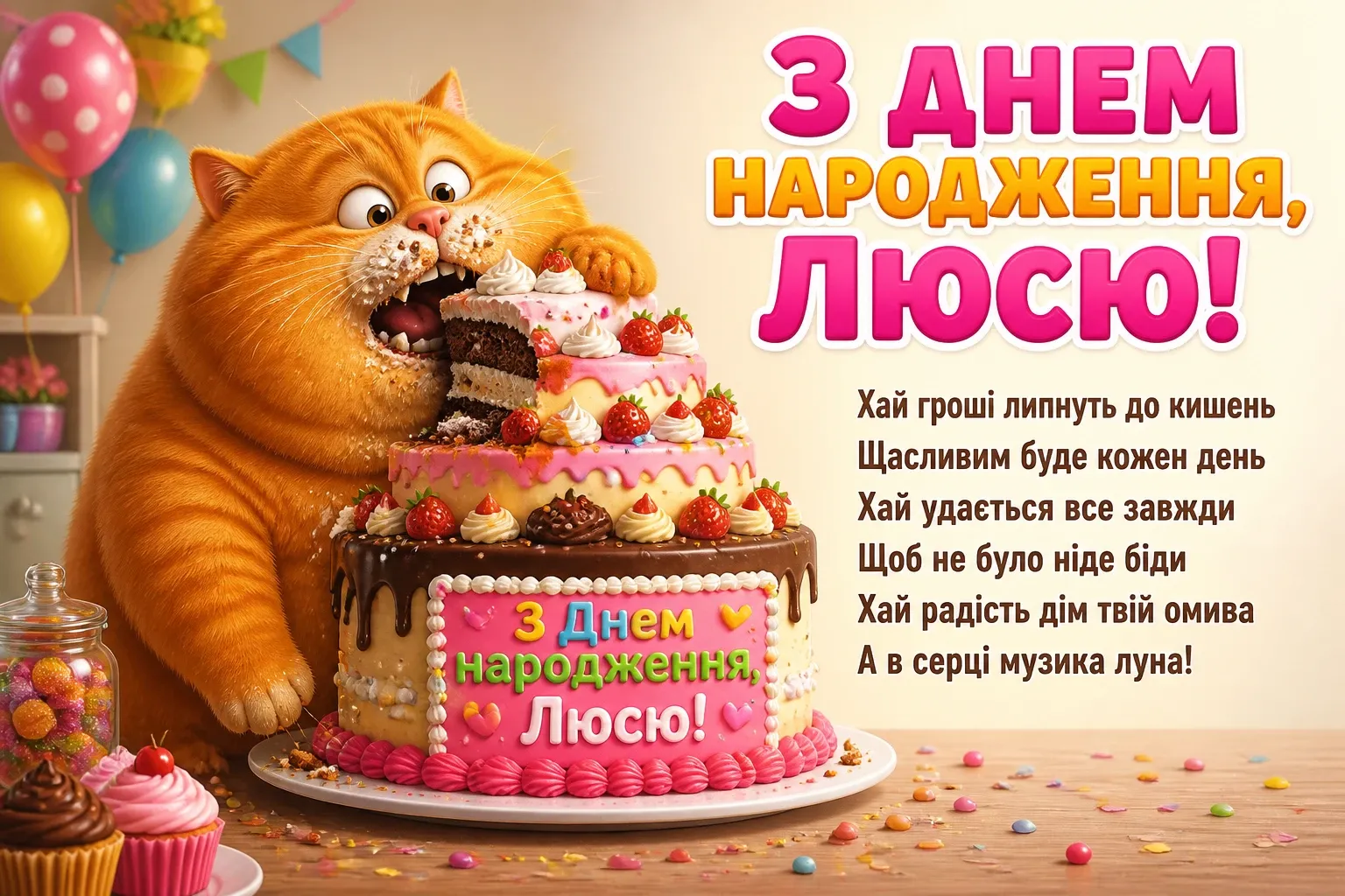 люся з днем народження