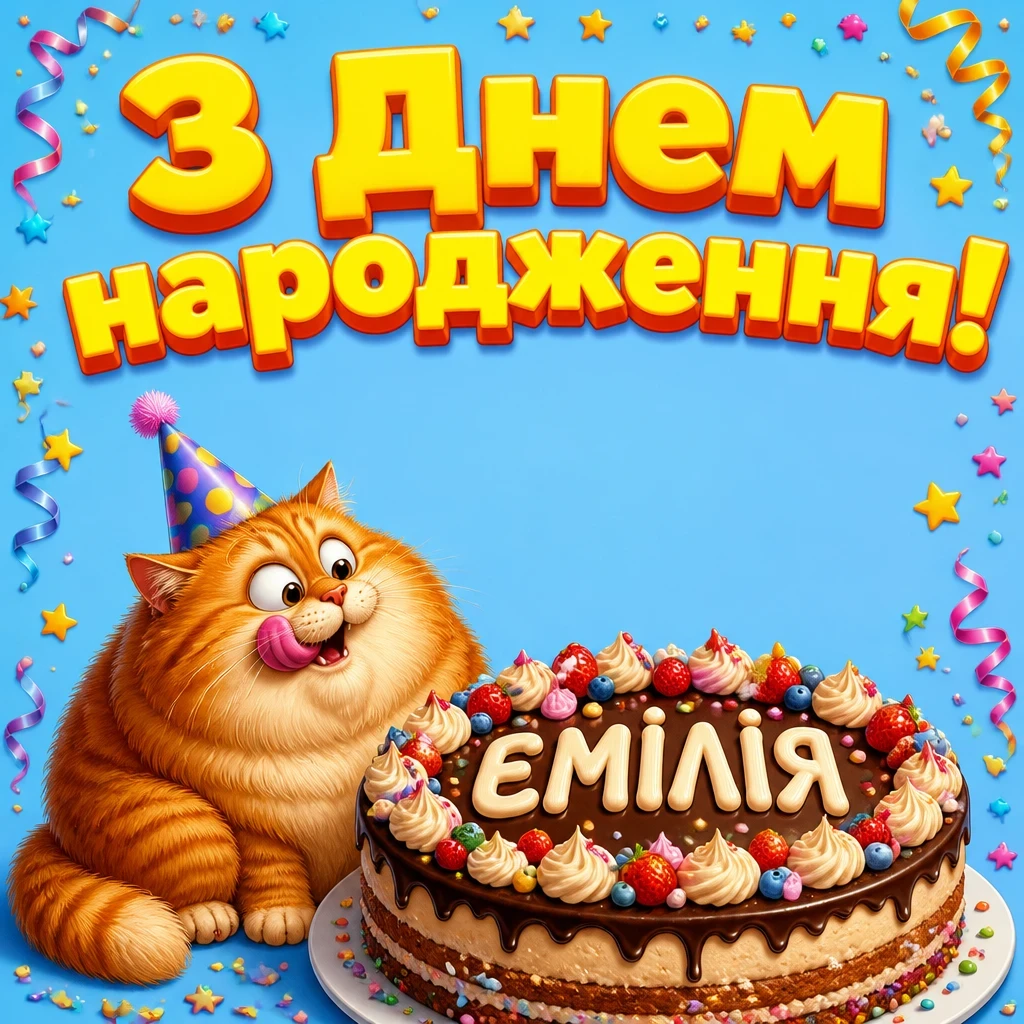з днем народження емілія