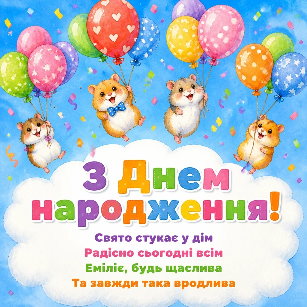з днем народження емілія