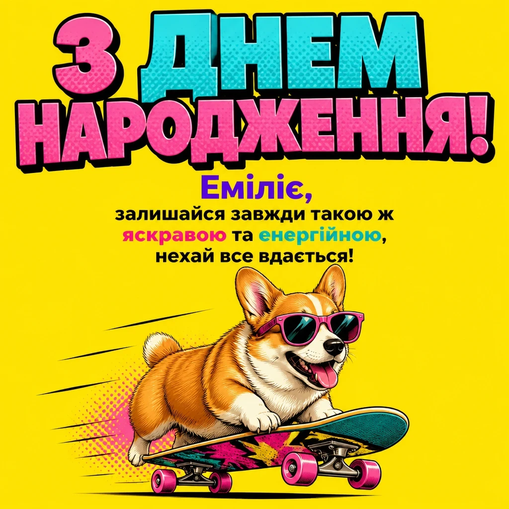 з днем народження емілія