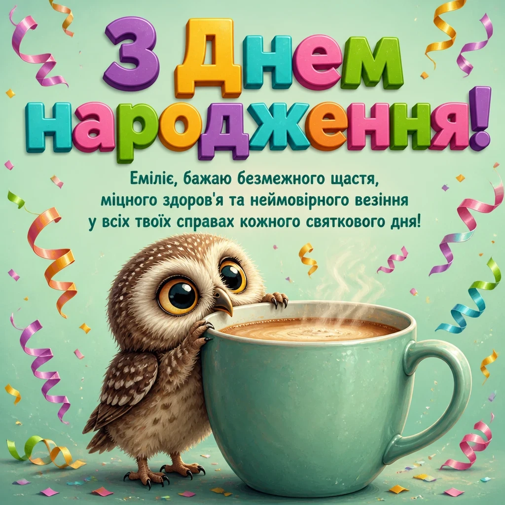 з днем народження емілія