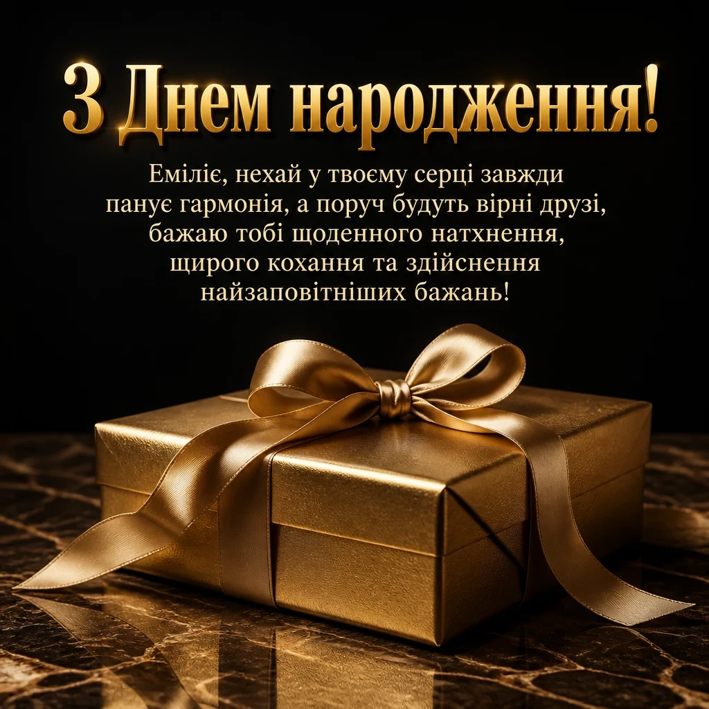 з днем народження емілія